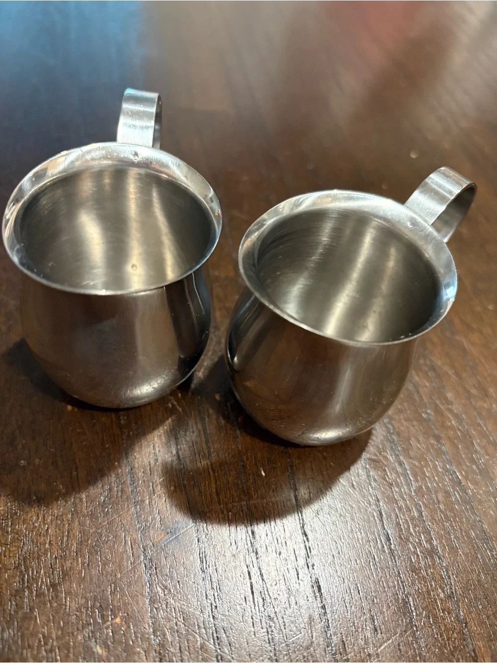 Sur La Table Stainless Steel Creamer Pitcher Pair - Silver Finish